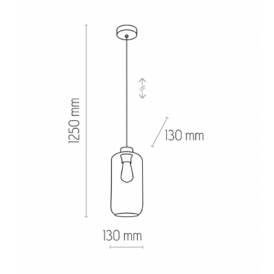 Lampa wisząca minimalistyczna Marco E27 czarno/złota loft 3314 TK Lighting (3314)